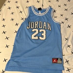 Nike Blue and White Basketball Jersey Jordan 23